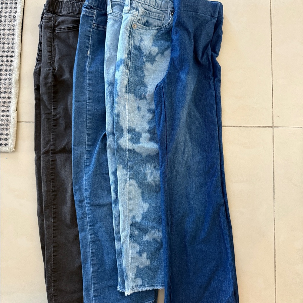 GAP Kids Jeans Set - Black, Tie-Dye Blue, Dark Blue